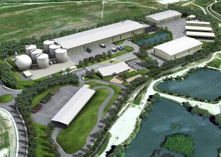 An artist's impression of the proposed waste management site at South Kirkby
